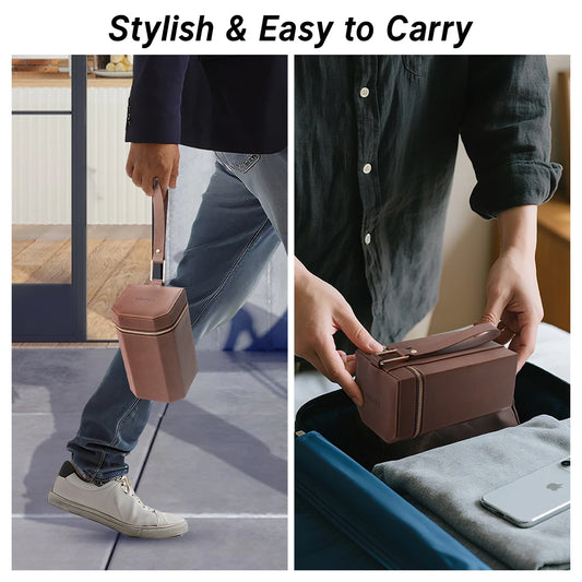 HiBLOKS For RayBan Meta Wayfarer Skyler Headliner AI intelligent Glasses Portable Bag Sunglasses PU Leather Hard Protection Box