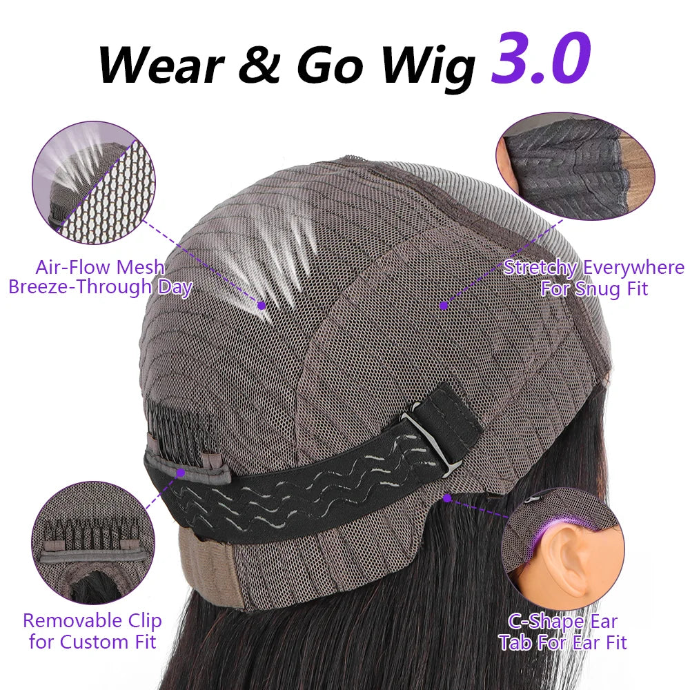 Highlight Lace Front Human Hair Wig Ginger Orange Gradient Straight Hair Glueless 5x5 Bleached Lace Wig Colored Human Hair wigs