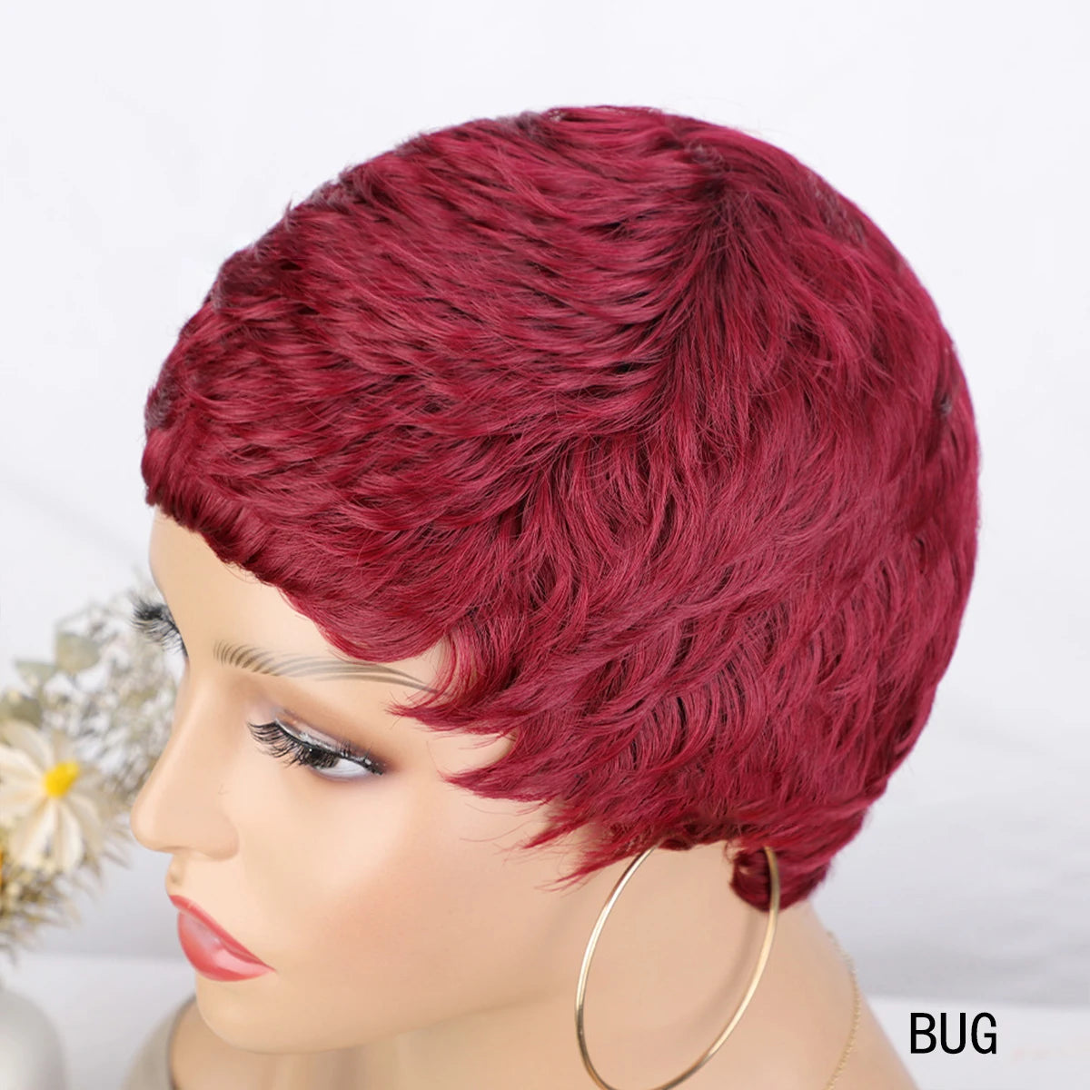 Synthetic Short Pixie Cut Wigs For Women Pixie Cut Short Wavy Layered Wigs Black Wavy Wigs Short Wigs Pixie Cut Wigs For Women