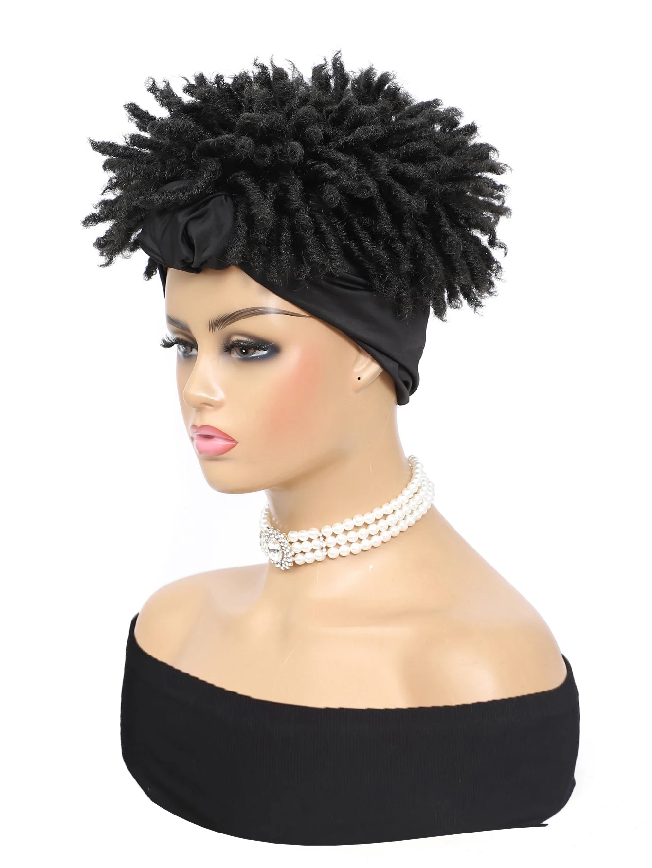 Short Braid Headband for Men and Women Dreamlock African Synthetic Wig Synthetic Hair Short Braid Wig Heat-resistant Wig