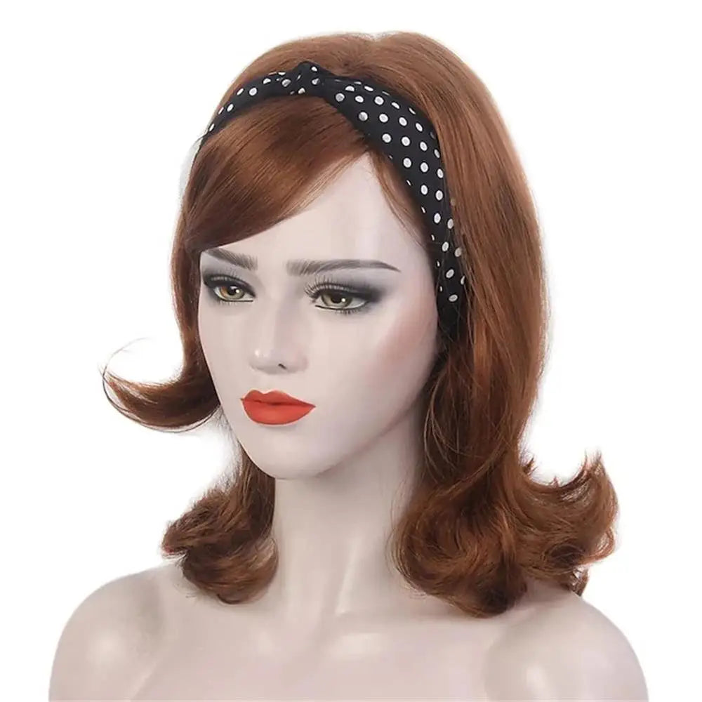 Black Anti-warped Hair Bun Short Hair Chemical Fiber Synthetic Wig | Asian TV Series Age Sense Women's Wave Wig