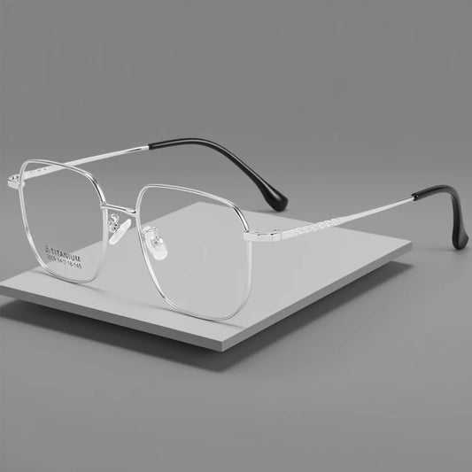 UVLAIK Ultra Light Square Glasses Frame Retro Anti-Blue Light Eyewear Pure Titanium Frame Eyeglass Fashion Solid Color Spectacle