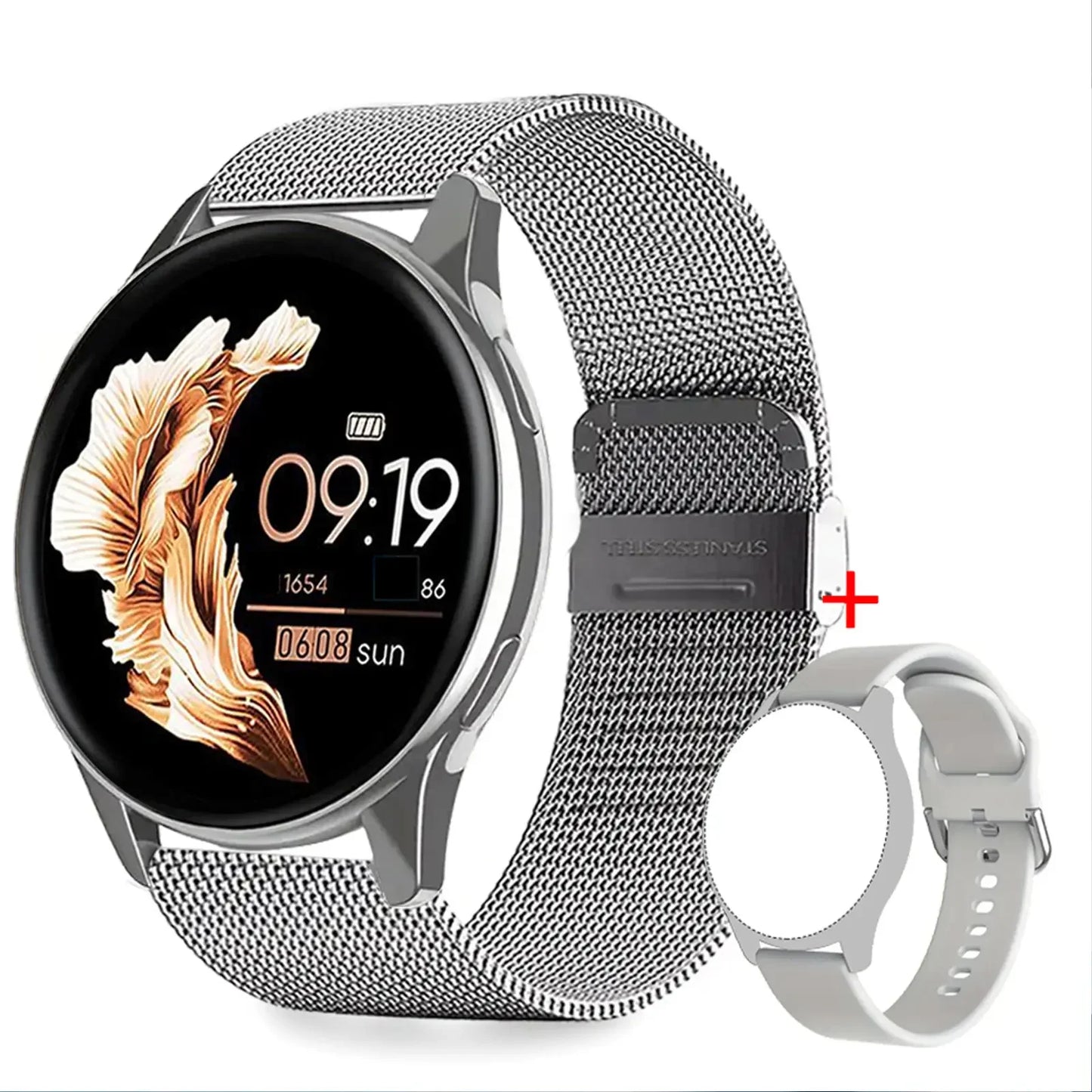 1.28" Dual-Strap Smart Watch – HD Display, Wireless Calls, Custom Wallpapers. Android/iOS Compatible. Fitness, Alerts, Music Con