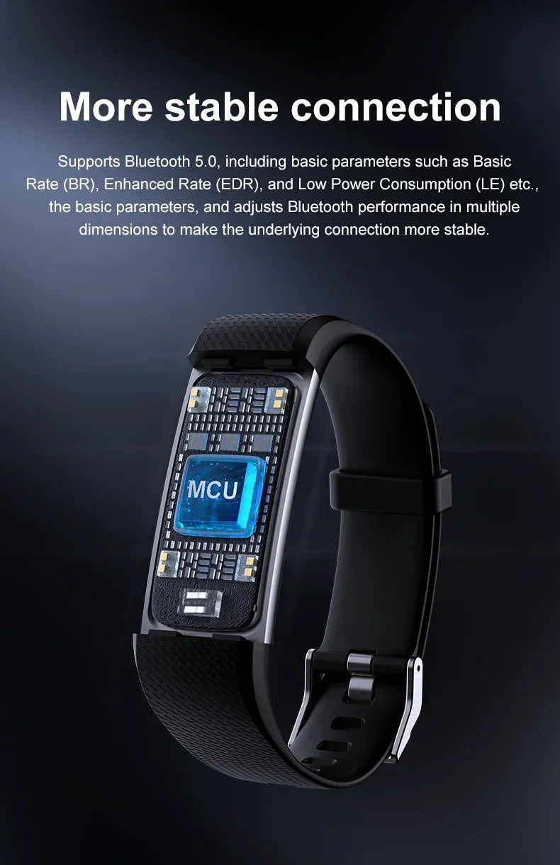 XIAOMI Men's Sports Wristbands Women Bracelet Temperature Measurement Blood Pressure Heart Rate Pedometer Smart Bracelet Watch