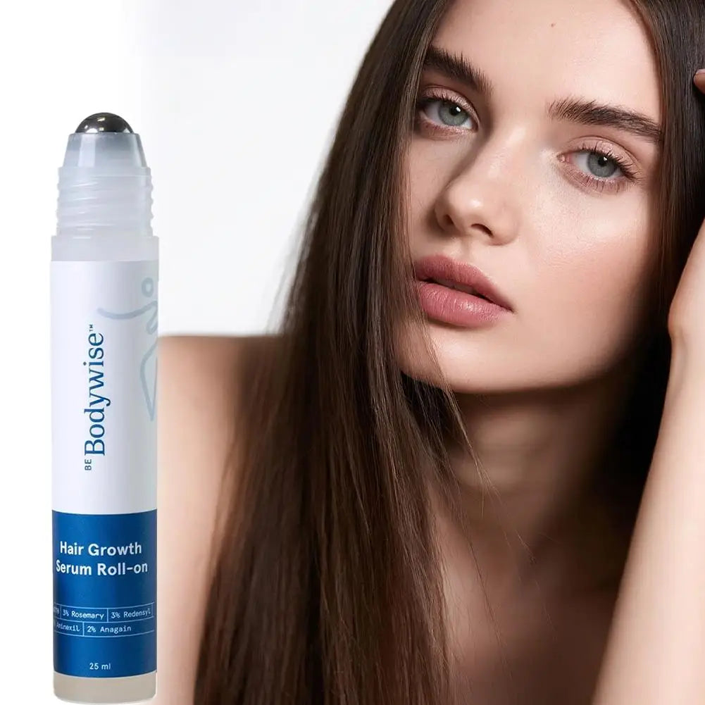 Rosemary Hair Serum Rolling Ball Essence Hair Root Strengthen Serum Scalp Care Essential Massage Roller Ball Nourishing