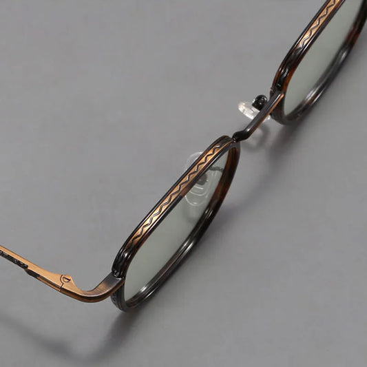 New Myopic Prescription Glasses Frame Women Men Art Metal Optical Eyeglass Frame INS Fashion Retro Anti Blue Light Eyewear