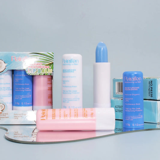 3-piece coconut moisturizing lipstick set, containing vitamin e and natural ingredients, light and non greasy