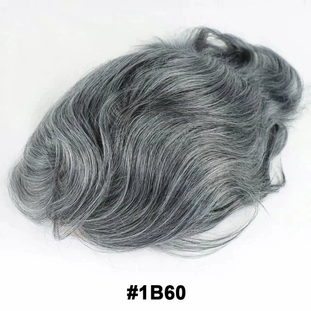 Human Hair Toupee For Men Thin Skin PU 8*10 Straight Hair Mens Wigs T4/613 Blonde Hair Replacement For Men Human Hair System