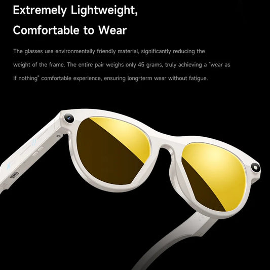 Xiaomi 4K AI Glasses Camera Video Recording Bluetooth Calling Voice Assistant Real-time Translation Item Recognition Hands-Free