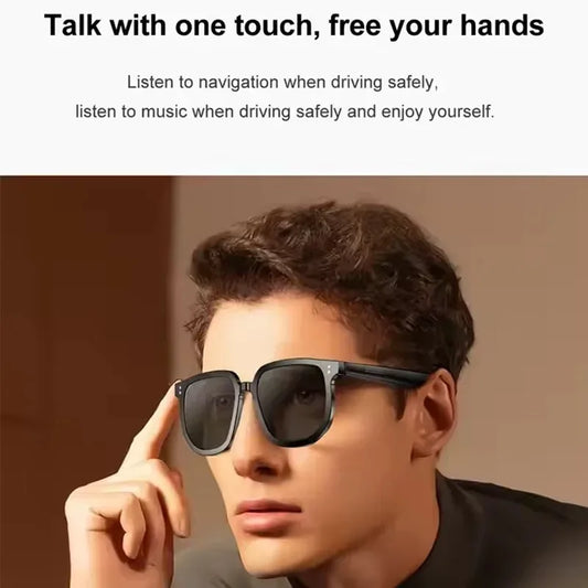 V1 PRO Camera Remote Shoot Smart Eye Glasses UV TWS Earbuds Touch Control Bone Conduction Headphones HIFI Smart Sunglasses