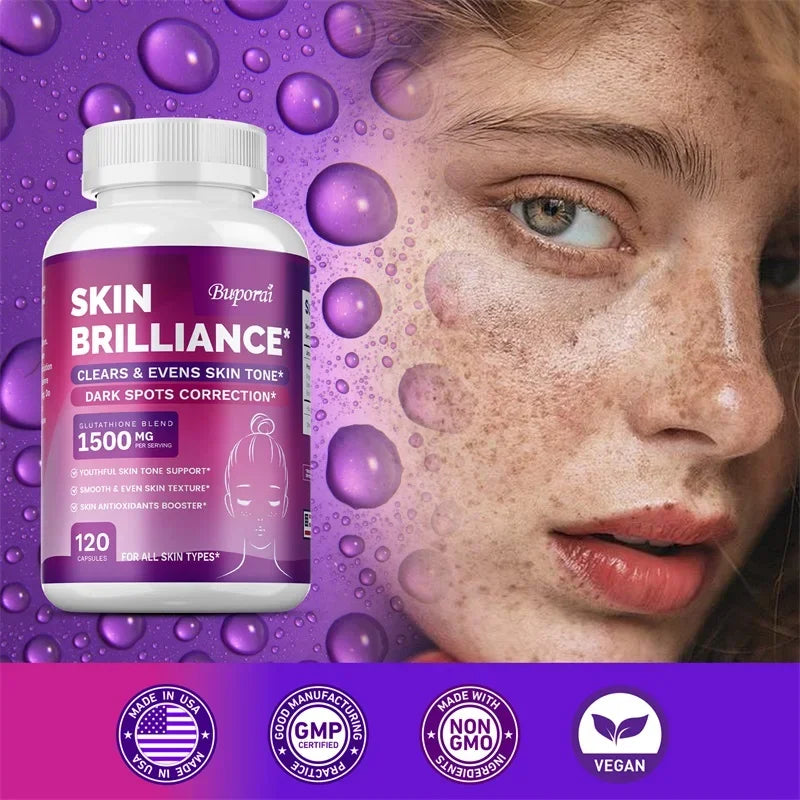 Glutathione Capsules - Beautiful Skin, Antioxidant Supplements, Healthy Skincare, Hair, Nails, Immune Support