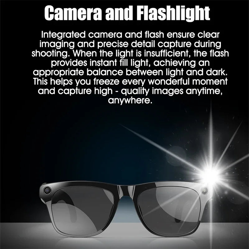 1080P HD AI Smart Glasses Chat GPT 100W Camera Bluetooth Call 260Mah Battery Voice Assistant Control Smart Glasses 2025 XK Open
