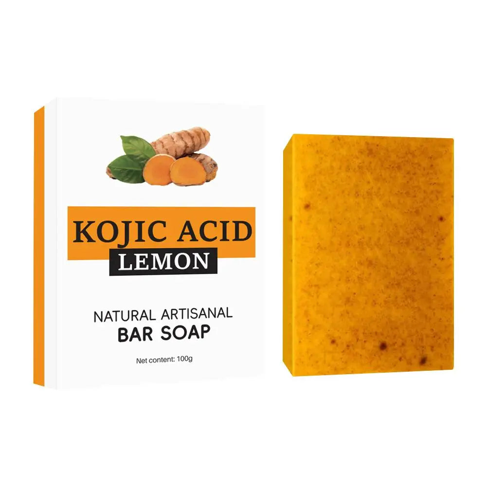 Turmeric Kojic Acid Cleansing products Exfoliating Cleansing Pads Skin Care oil-control Lemon Kojic Acid Soap Daily Cleansing