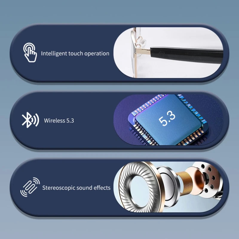 GS06 Upgrade Smart Glasses With Camera Video Recording AI Photo Recognition Bluetooth Call Translation Voice Assistant Glasses