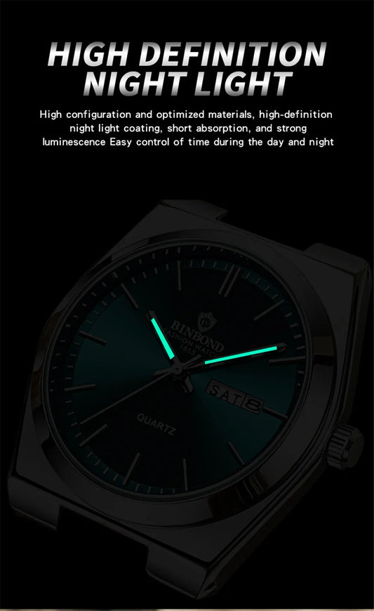 New Gifts Casual Business Top Blue Clock Men Luxury Watch Automatic Watches Mens Fashion Quartz Wristwatches Relogio Masculino