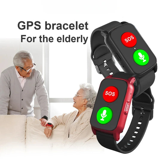 GPS Positioning Elderly Smartwatch Long-Term Standby Fall Alarm Watch Heart Rate Health Monitor SOS Call Waterproof Smart Watch