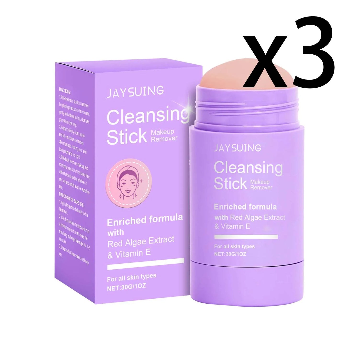 Vitamin E Makeup Remover Stick Deeply Remove Pores Quickly Dissolve Cosmetics Maintain Skin Health Refreshing Cleansing Cream