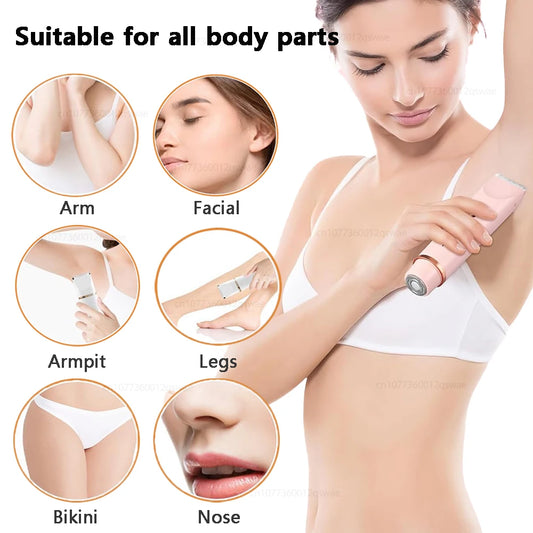 Electric Shaver for Women Arms Armpit Legs Pubic Hair Electric Razors for Women Rechargeable Bikini Trimmer for Women Body Hair
