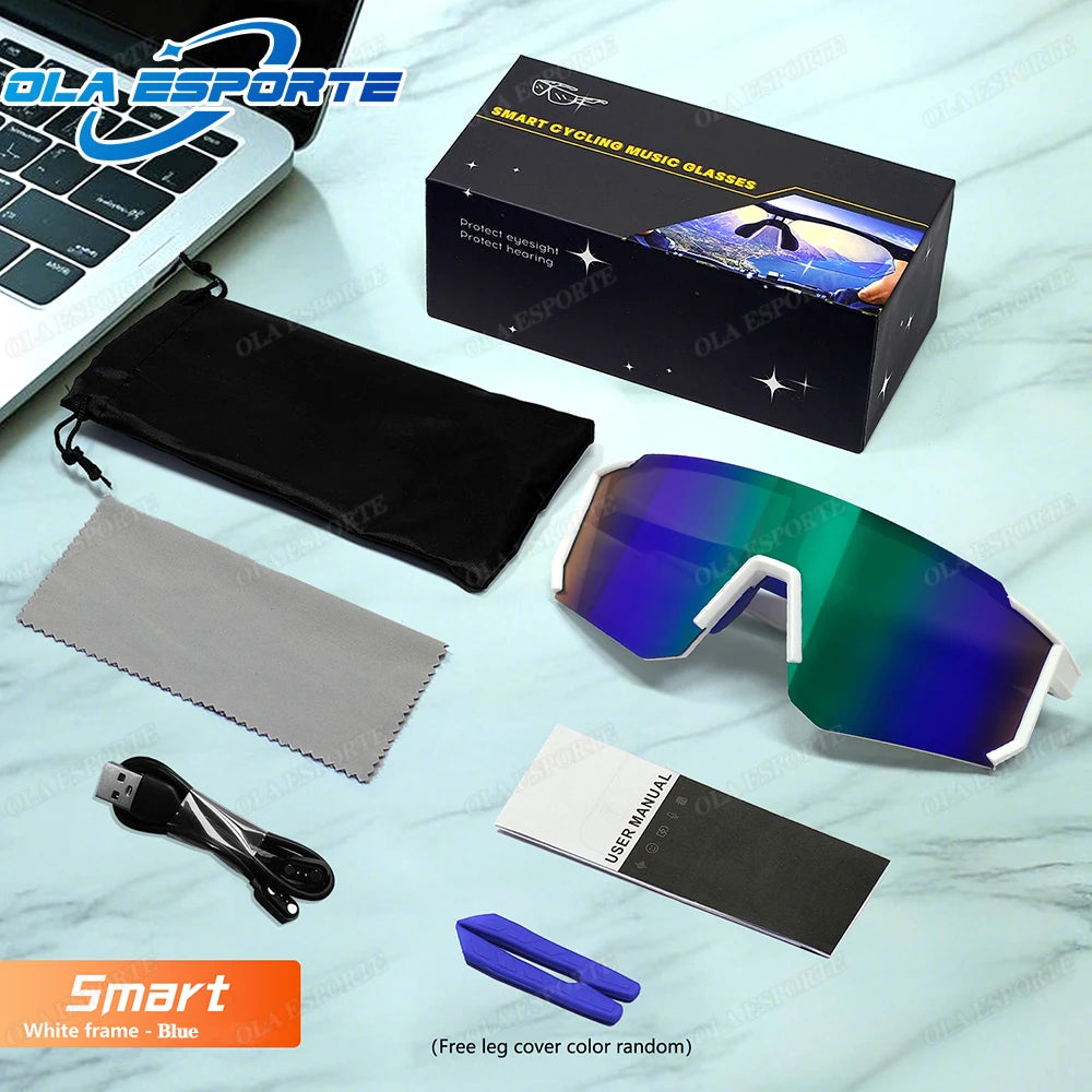 Cycling Outdoor Sports Bluetooth Call Smart Sunglasses UV400 Polarized Mountain Bike Glasses Driving Fishing Motorcycle Goggles