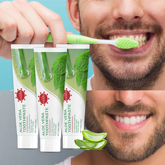 Aloe Vera Toothpaste Deep Cleaning Freshens The Mouth Removes Yellow Teeth Stain Bad Breath Teeth Care Product Natural Formulas