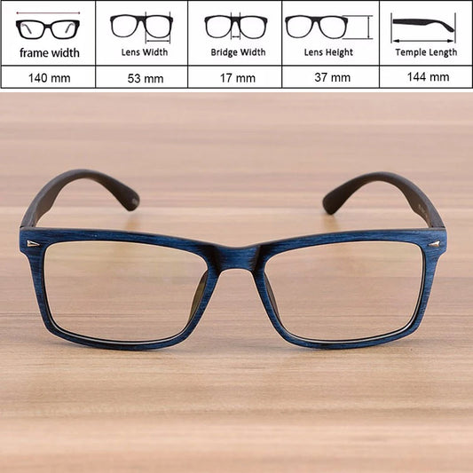 Reven Glasses Men and Women Unisex Wooden Pattern Fashion Retro Optical Spectacle Eyeglasses Glasses Frame Vintage Eyewear