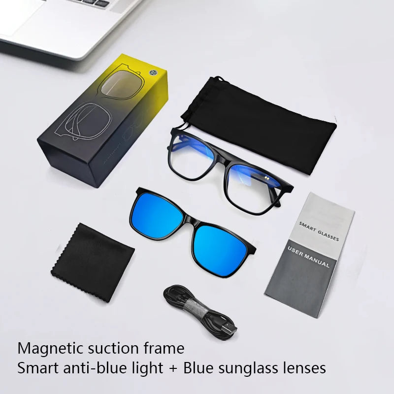 GS05 Smart Bluetooth Music Glasses forMen Women withOutdoor home dual-use Touch Voice UV400 Polarized Lens Smart glasses for men