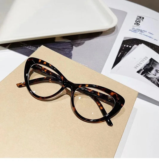 Cat Eye Shape Women's Eyeglasses Frame Blue Light Blocking Eyeglasses for Men New Stylish Female Glass