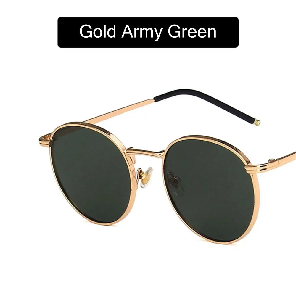 Hip Hop Metal Frame Fishing Women's Eyewear Women Men Sunglasses Round Sun Glasses Shades