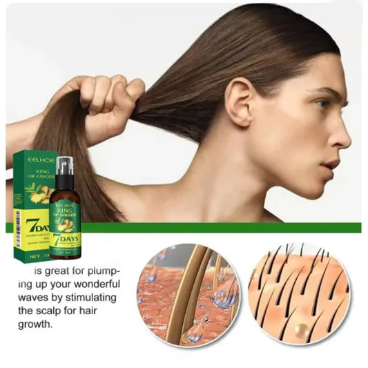 Fast Ginger Hair Growth Serum Anti Hair loss Baldness Regrowth Hair Care Oil Repair Damaged Scalp Treatment For Women Men