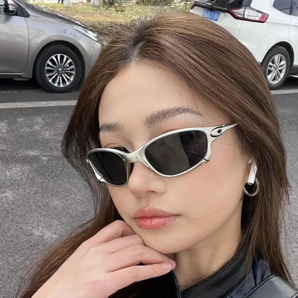 Fashion Sport Cycling Sunglasses Goggles Gradient UV400 Cyberpunk Sunglasses for Men Women Retro lunettes de soleil homme