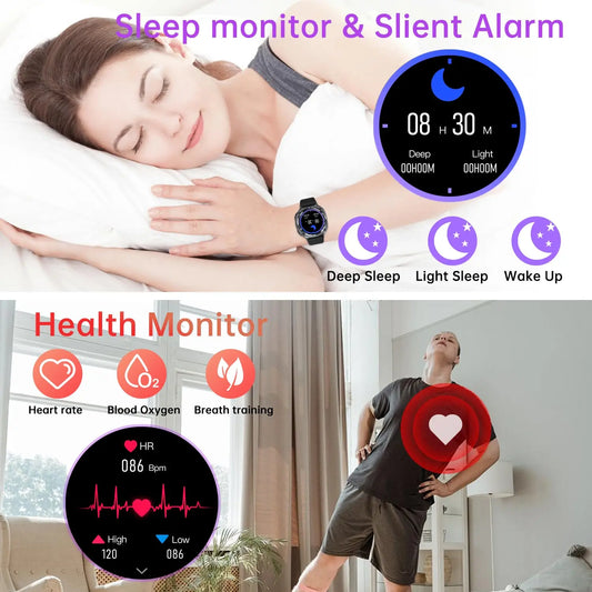 2025 New Watch 7 Ultra Men Smart Watch GPS Heart Rate Blood Oxygen Monitoring AMOLED Voice Call IPX8 LED Flashlight Smartwatch