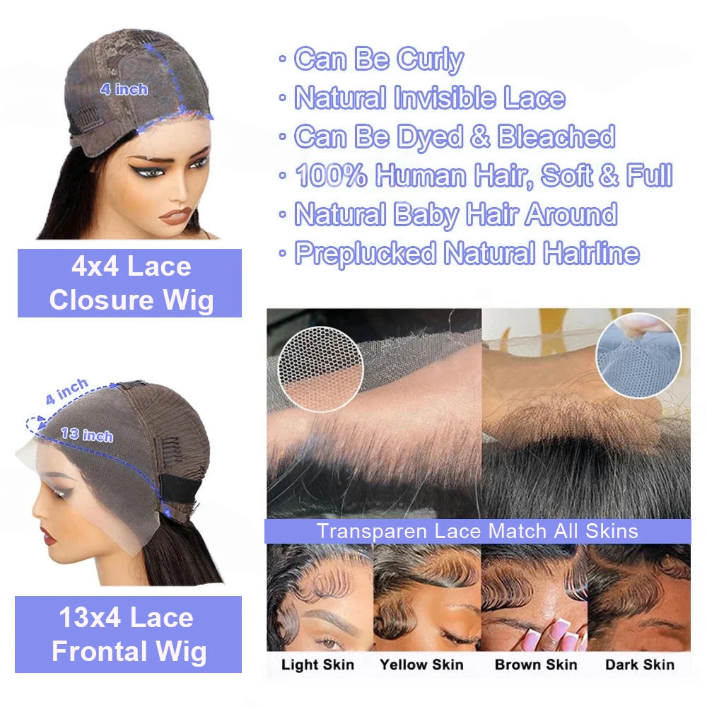 Vietnamese Bone Straight Bob Human Hair Short Wig Hair 13x4 Lace Frontal Bob Wig 100% Human Hair Preplucked Wig 12 14 inch 200%