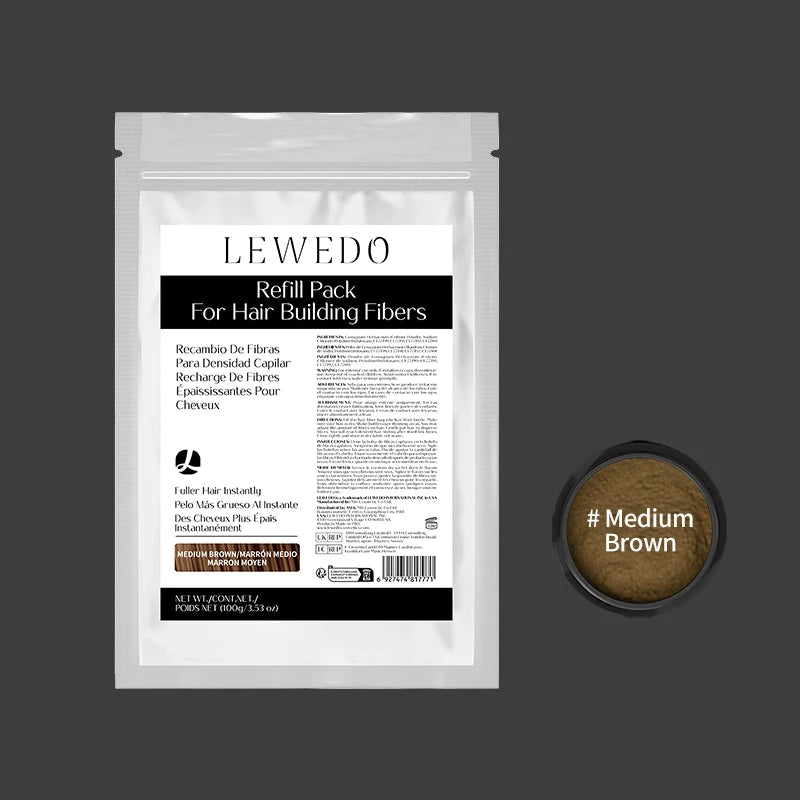 Hair Fiber 100g Keratin Hair Fiber Thickening powder Hair Building Fibers Powder Hair Loss Instant Regrowth Powder Refill Bag