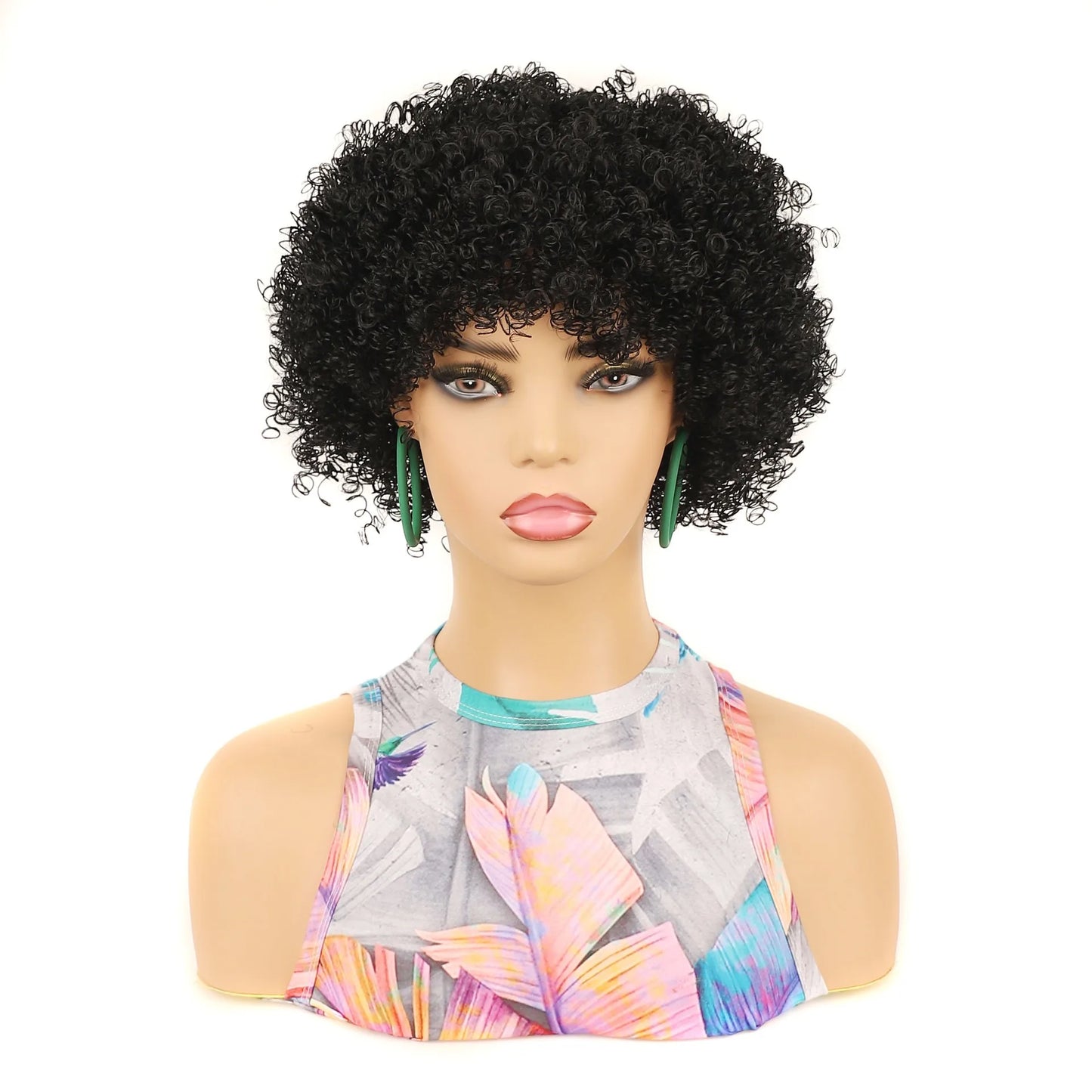 Synthetic Short Soft Afro Kinky Curly Wigs for Black Women Glueless Black Wig Hair Wigs Allure