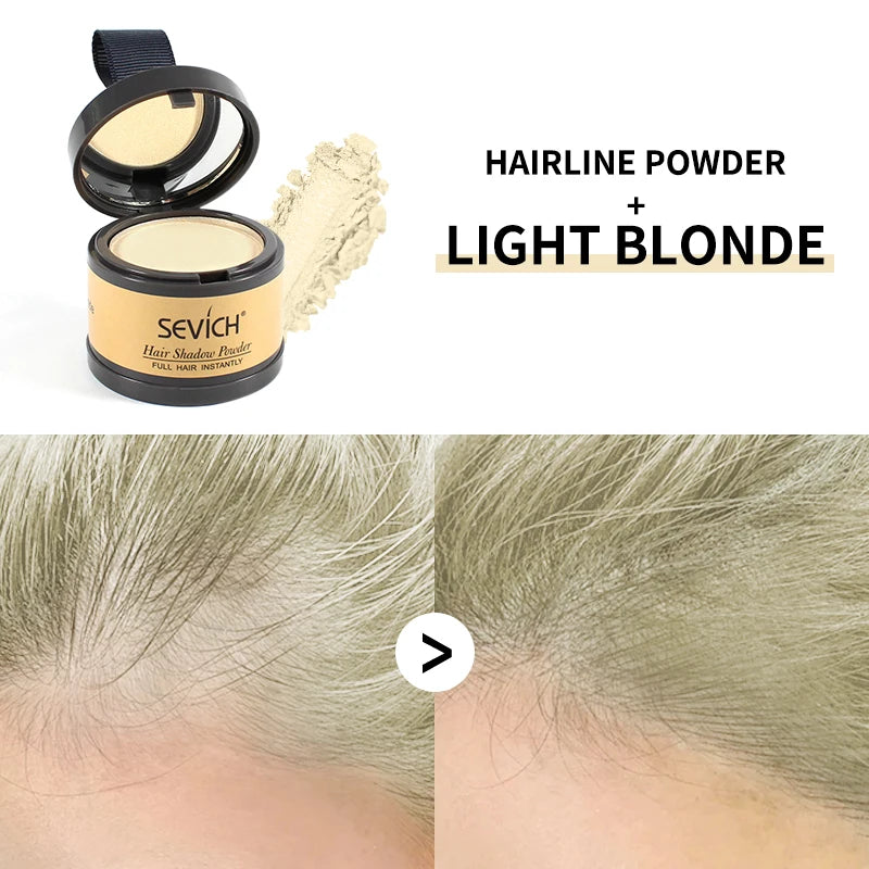 Sevich Waterproof Hair Line Powder 4g Natural Instant Hairline Shadow Powder Black Root Cover Up Forehead Hair Makeup Concealer
