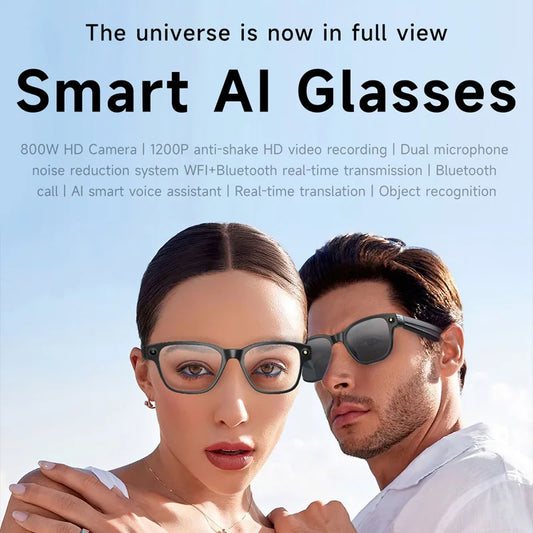 AI Smart Glasses 8 Million Camera Bluetooth Sunglasses Shoot Audio Call Video Music Player Multifunctional Smart Glasses