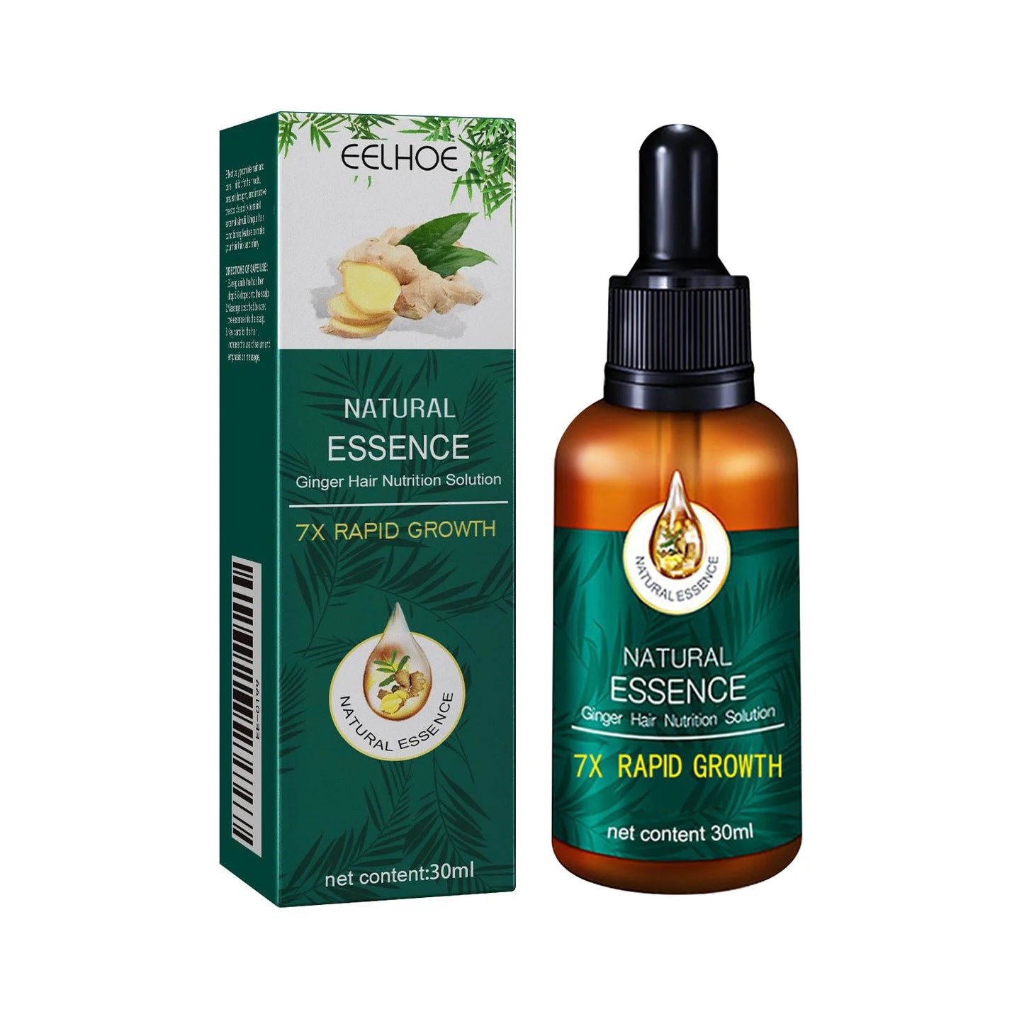 EELHOE Ginger Oil for Hair Growth Anti Hair Loss Treatment for Thinning Hair Moisturizing Scalp Care Natural Hair Regrowth Serum
