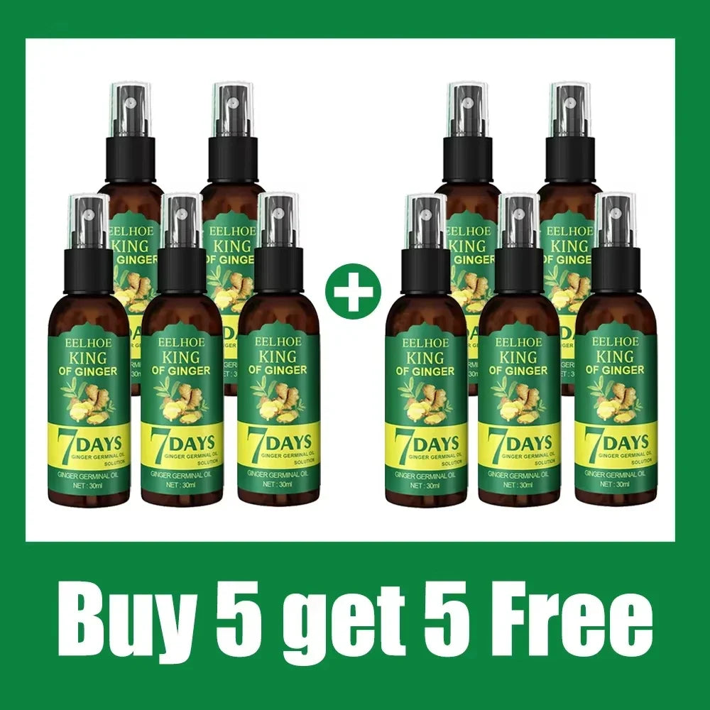 Fast Ginger Hair Growth Serum Anti Hair loss Baldness Regrowth Hair Care Oil Repair Damaged Scalp Treatment For Women Men