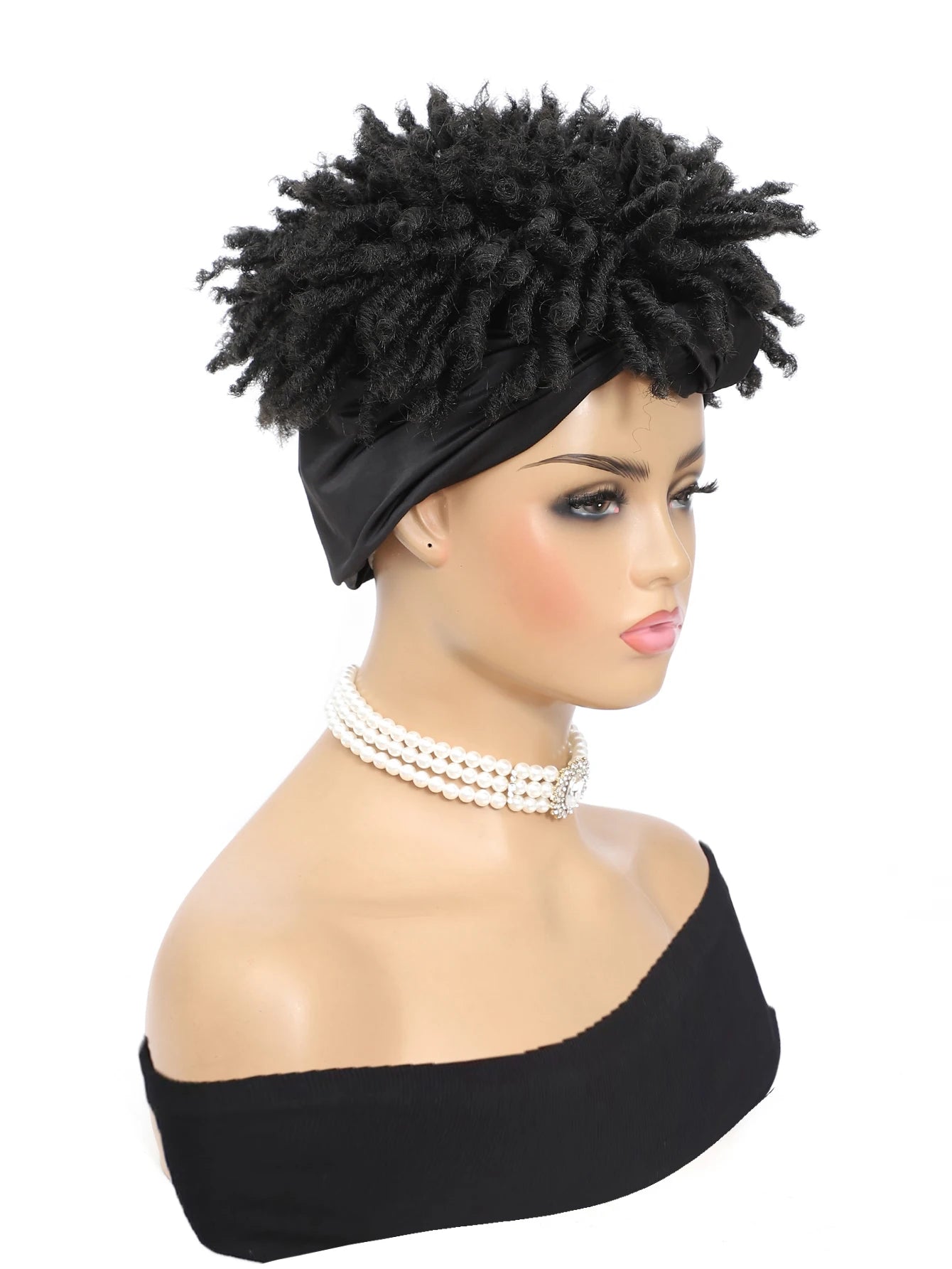 Short Braid Headband for Men and Women Dreamlock African Synthetic Wig Synthetic Hair Short Braid Wig Heat-resistant Wig