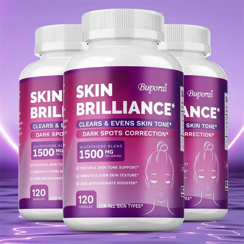 Glutathione Capsules - Beautiful Skin, Antioxidant Supplements, Healthy Skincare, Hair, Nails, Immune Support