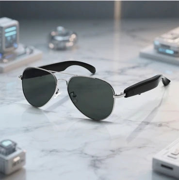 F18 HD AI Smart Glasses Chat 55mA*2 battery Battery Voice Assistant Control Camera Bluetooth Call Smart Glasses