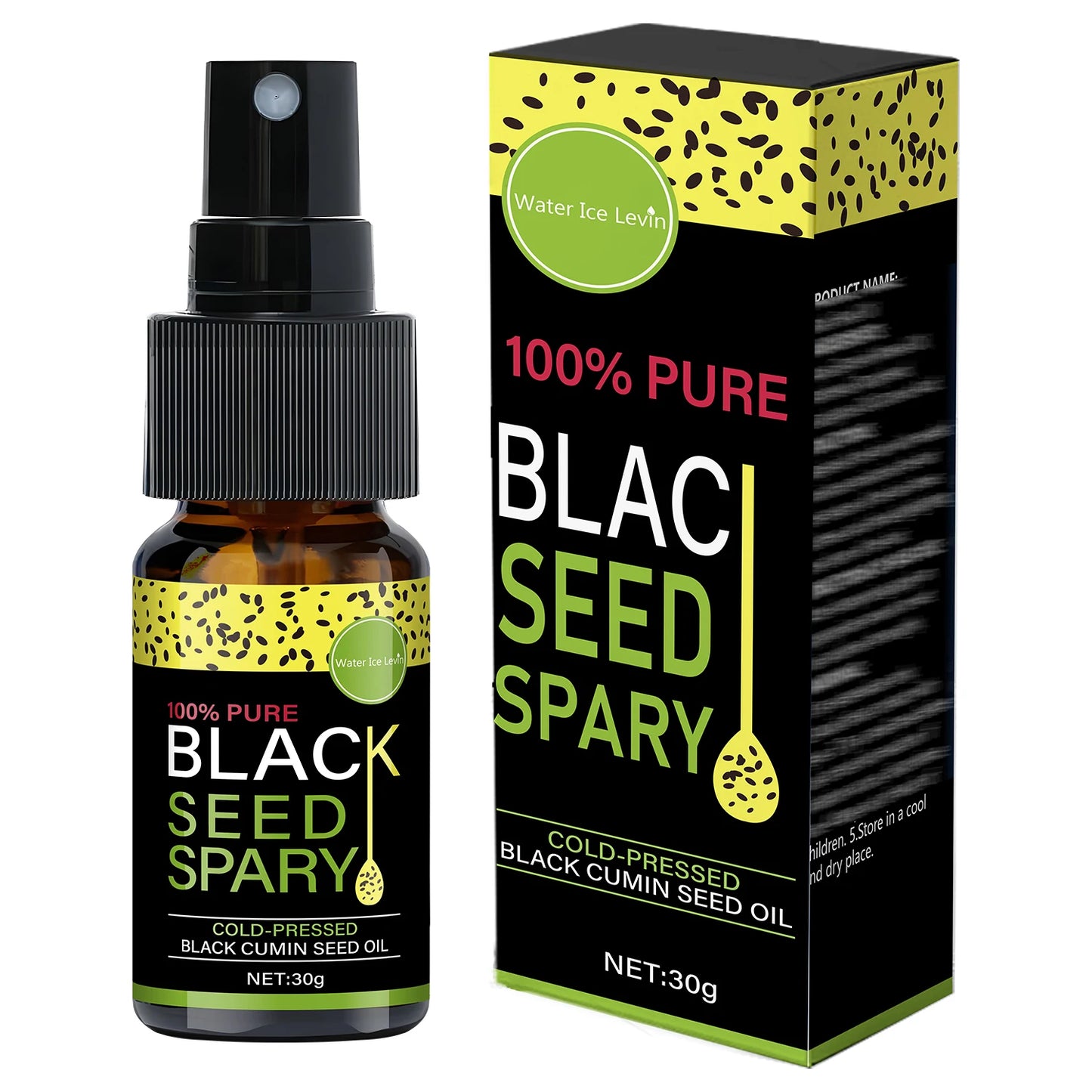 100% Pure Black Seed Oil Spray - Cold-Pressed Hair Treatment, Deep Nourishment, Frizz Control, Winter Shine Care