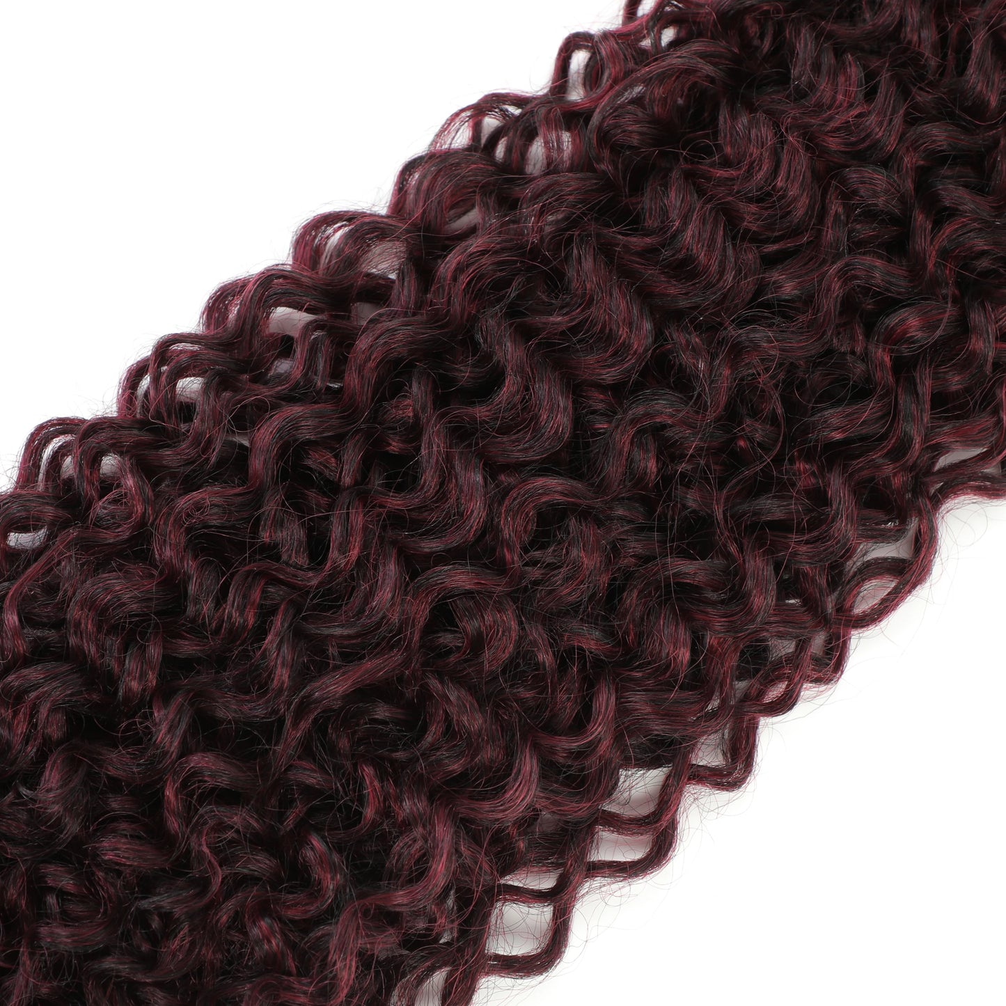 Magicae 30Inches Kinky Curly Hair Synthetic Brown Water Wave Hair Extension High Temperature Ombre Blond 27/613 Hair Bundles