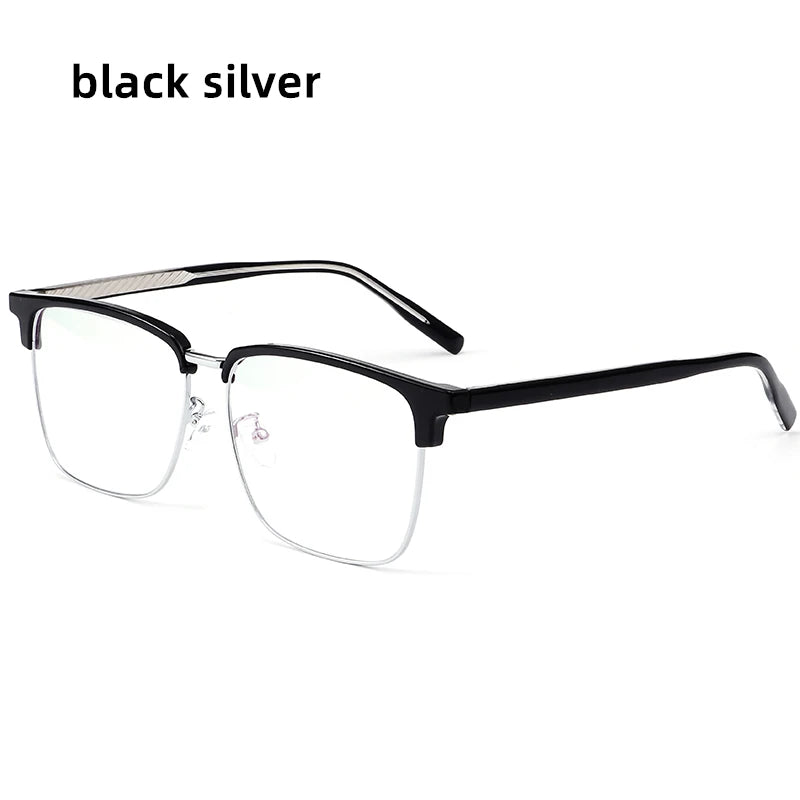 New Fashion Mens Eyebrow Frame Glasses Chrome Style Vintage Hawksbill Square titanium alloy Optical Business Eyeglasses