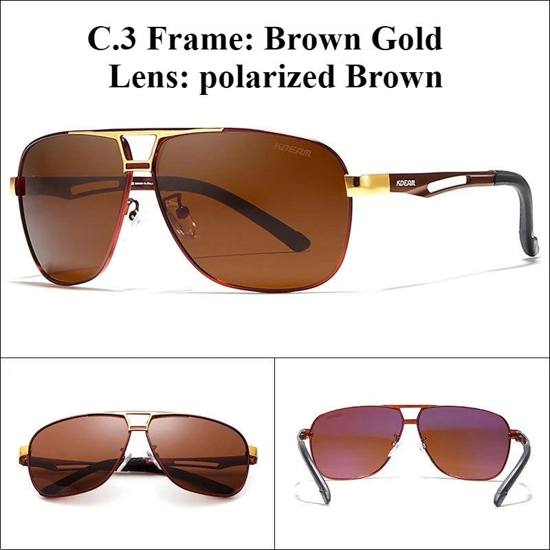 63-16 Metal Double Bridge Large Frame Polarized Sunglasses for Men Driving Reading Custom Prescription Glasses