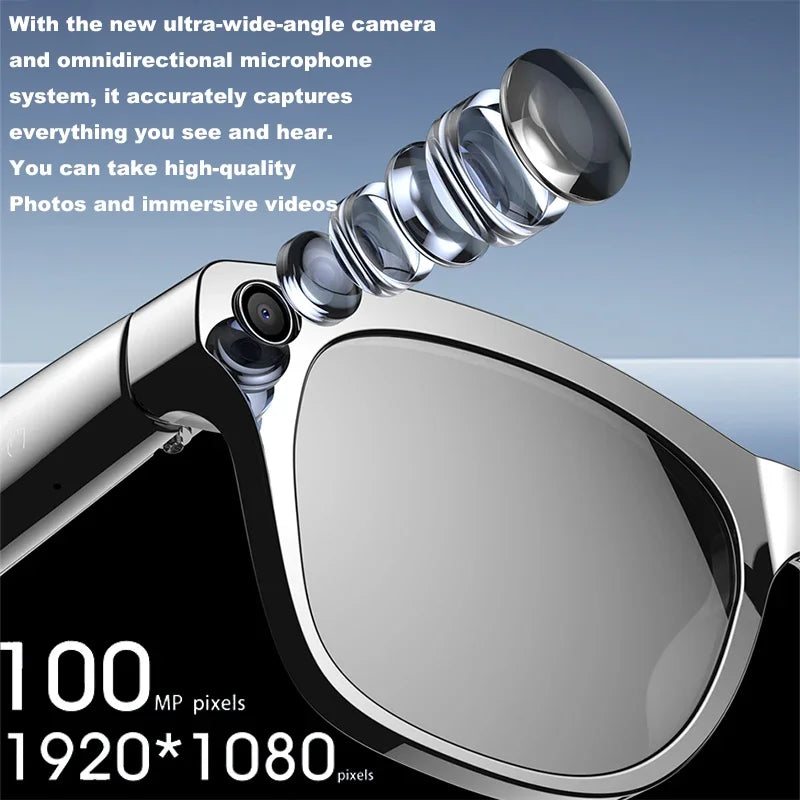 1080P HD AI Smart Glasses Chat GPT 100W Camera Bluetooth Call 260Mah Battery Voice Assistant Control Smart Glasses 2025 XK Open