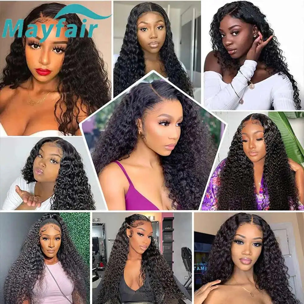 100% Human Hair Water Wave Human Hair Bundles Curly Wave Bundles Brazilian Human Hair Natural Color 12A 30 32Inch 1/3/4Bundles