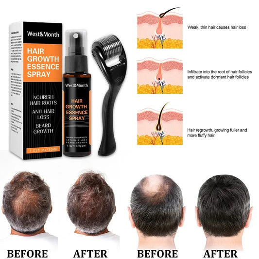 Fast Hair Growth for Men Beard Growth Kit Hair Oil Care Ginger Anti Hair Loss Scalp Treatment Grow Serum Products Beauty Health