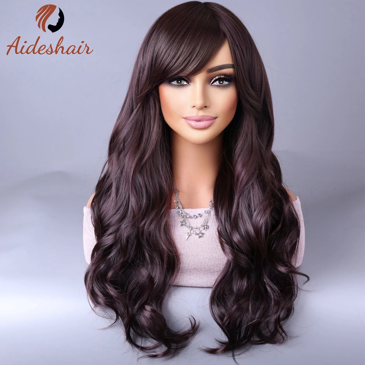 Synthetic wig new European and American wig in the long curly hair full head set large wave high temperature silk