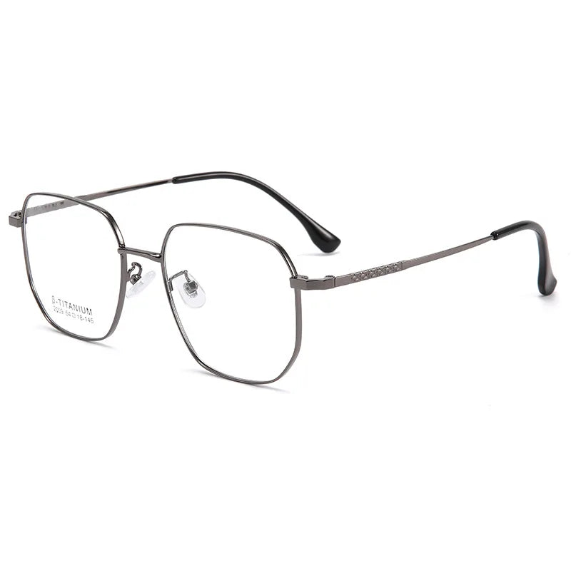 UVLAIK Ultra Light Square Glasses Frame Retro Anti-Blue Light Eyewear Pure Titanium Frame Eyeglass Fashion Solid Color Spectacle